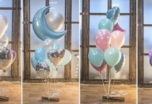 Стильный фонтан из шаров