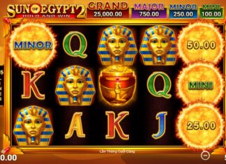 Мобильная версия игры Sun of Egypt от Booongo
