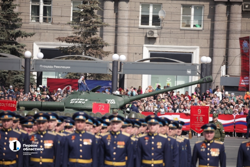 В Челябинске прошло торжественное построение в честь Дня Победы