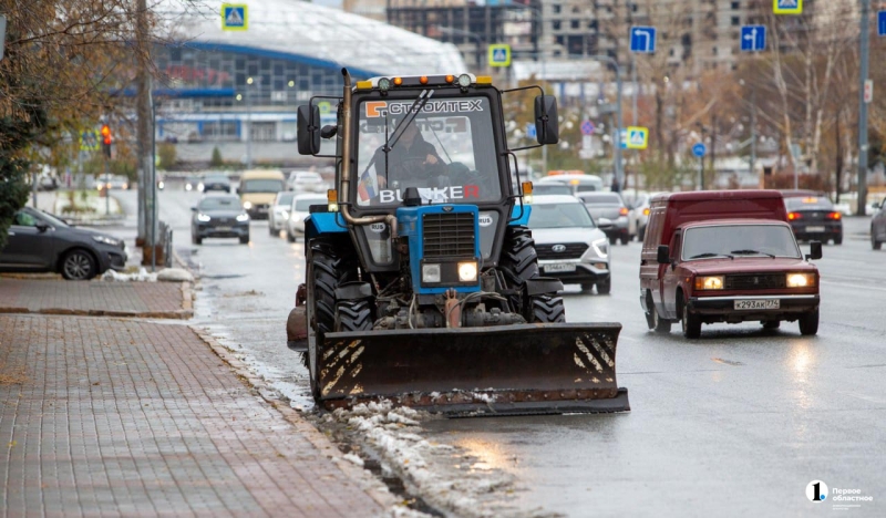 В Челябинске выпал первый снег